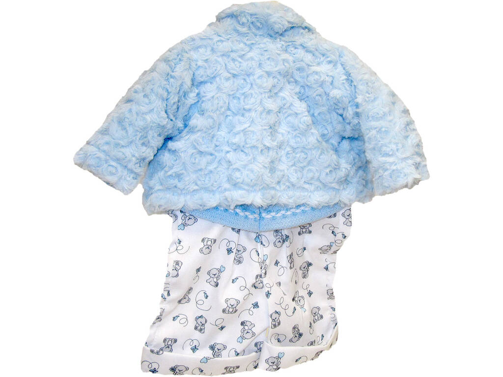 Robe de poupée 62 cm. Veste bleue Berbesa T8054