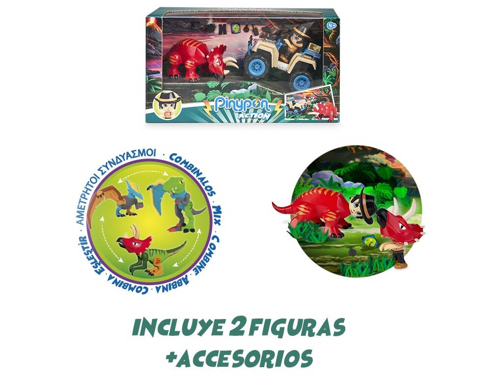 Pinypon Action Wild Quad avec Dinosaure Famosa 700016772
