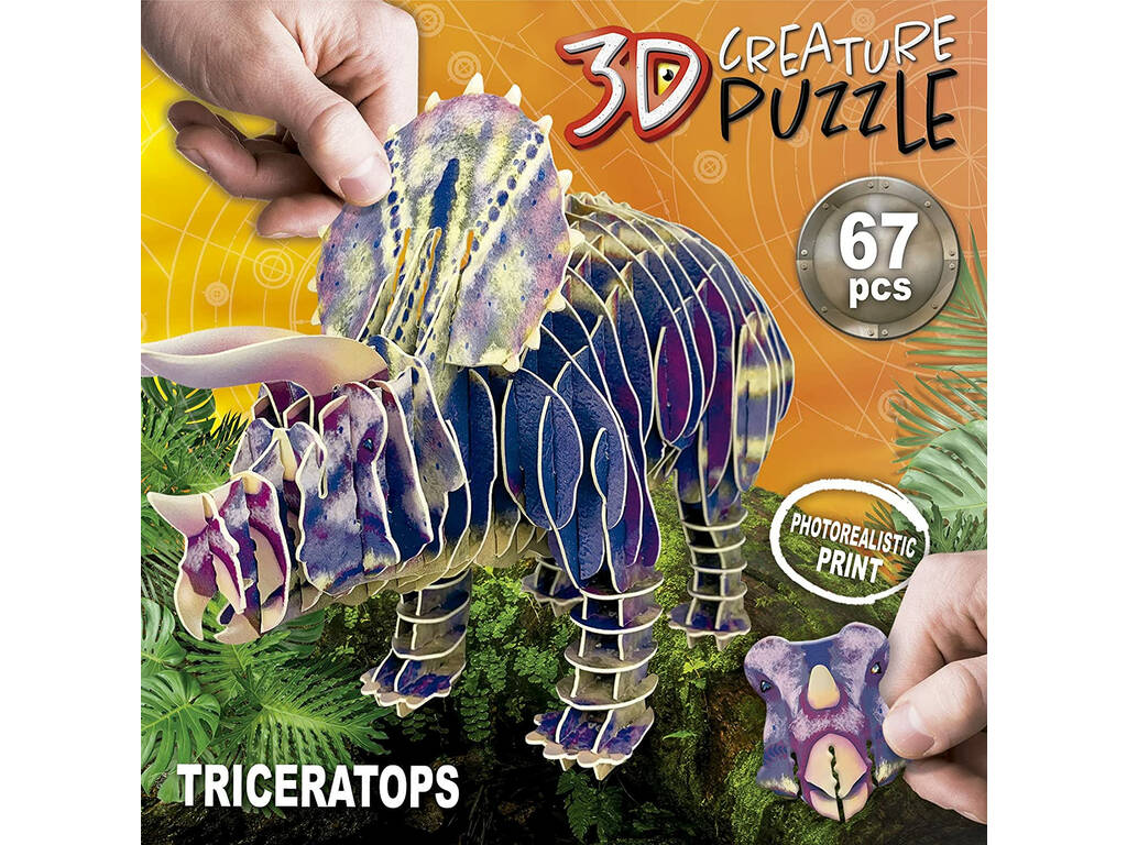 Triceratops Casse-tête créature 3D Educa 19183
