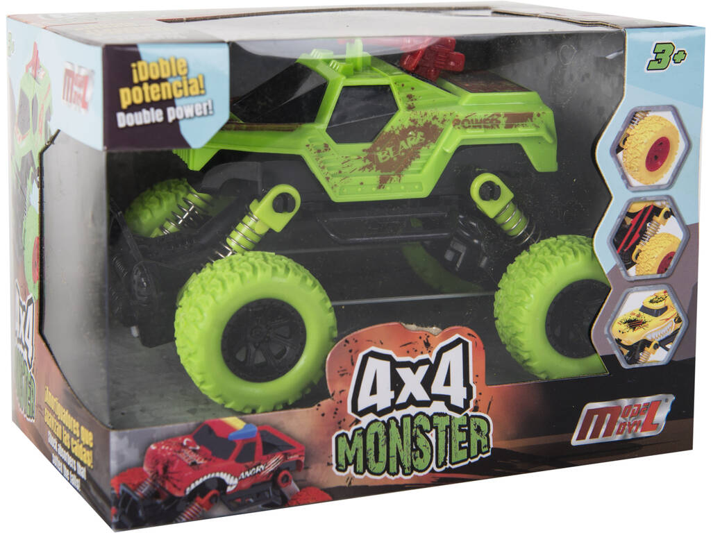 Friction Car Monster Strong Power 4x4 Green