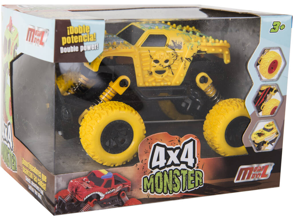Friction Car Monster Strong Power 4x4 Yellow
