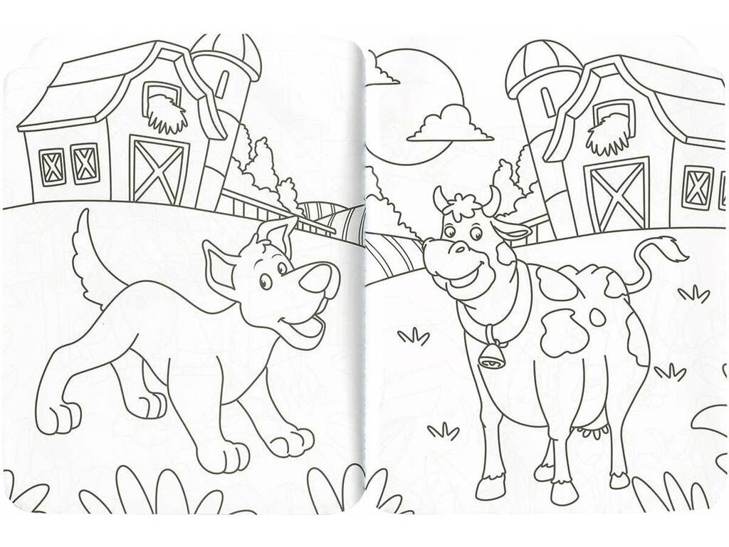 Coloriage et autocollants Livre de coloriage sur les animaux de la ferme Susaeta S3467002