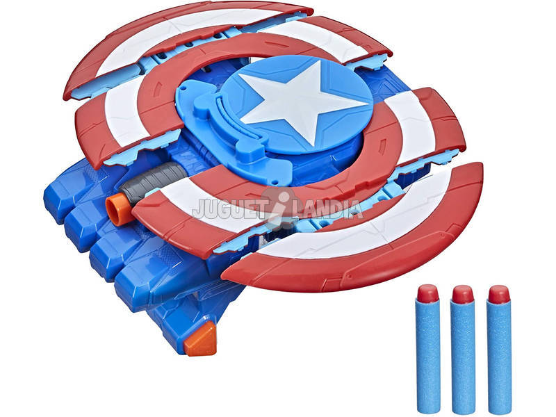 Avengers Nerf Mech Strike Shield Attack Captain America Hasbro F0265