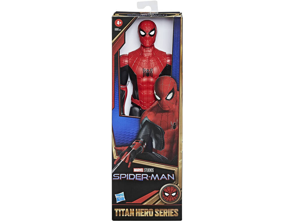 Figura Spider-Man Titan 29 cm. Fato Vermelho e Preto Hasbro F2052
