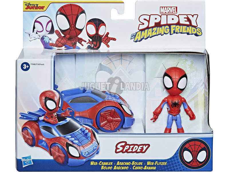 Spiderman Set Figura e Veicolo Spidey Bolide Ragno Hasbro F1940