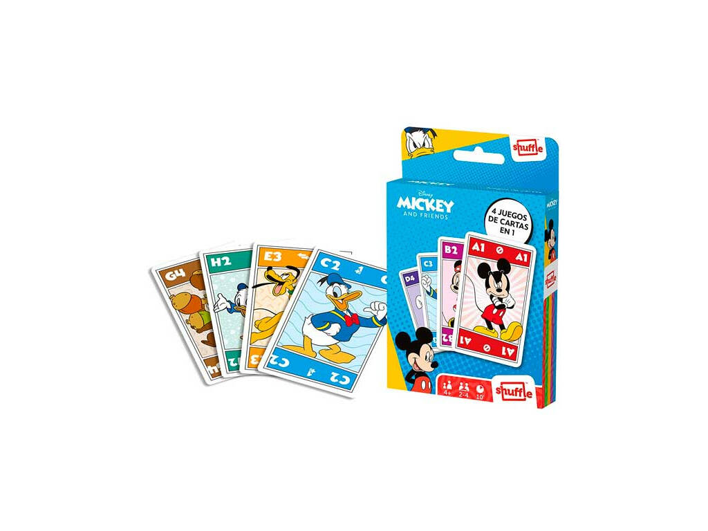 Carte da gioco per bambini Shuffle Mickey and Friends Fournier 10025072 -  Juguetilandia