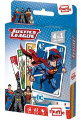 Carte da gioco per bambini Shuffle 4 in 1 Justice League Fournier 10025071
