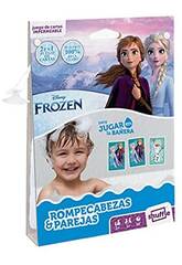 Carte da gioco per bambini Shuffle Aqua Frozen puzzle e coppie Fournier 130012514
