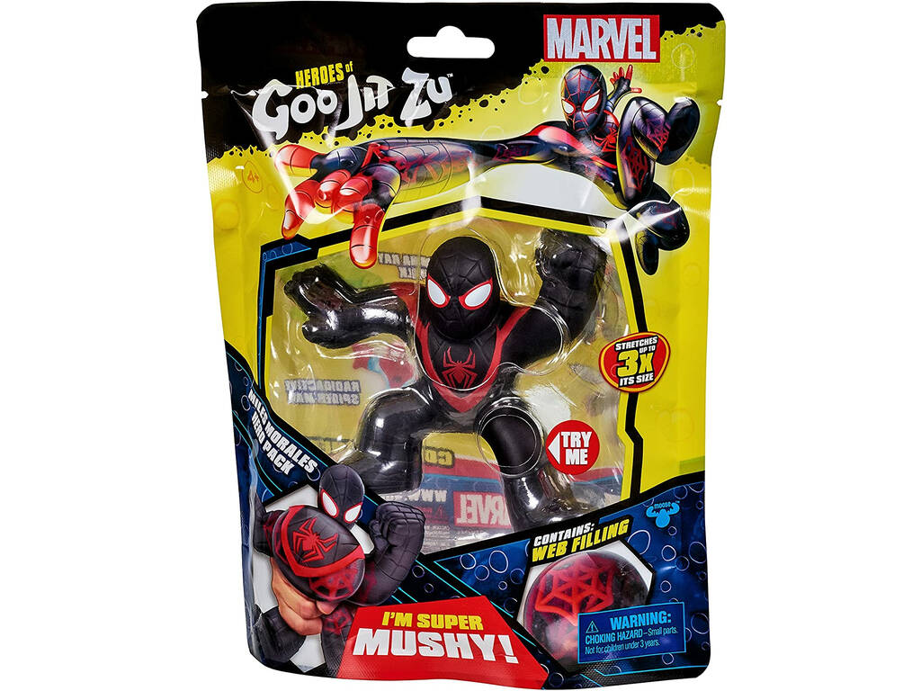 Goo Jit Zu Figur Marvel Héroes Spiderman Miles Morales Bandai CO41201