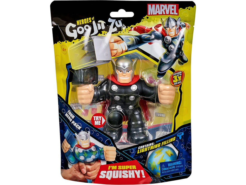 Goo Jit Zu Figura Marvel Heróis Thor Bandai CO41202