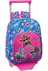 Mochila Escolar 609 con Carro 705 LOL Surprise Together Safta 612020020