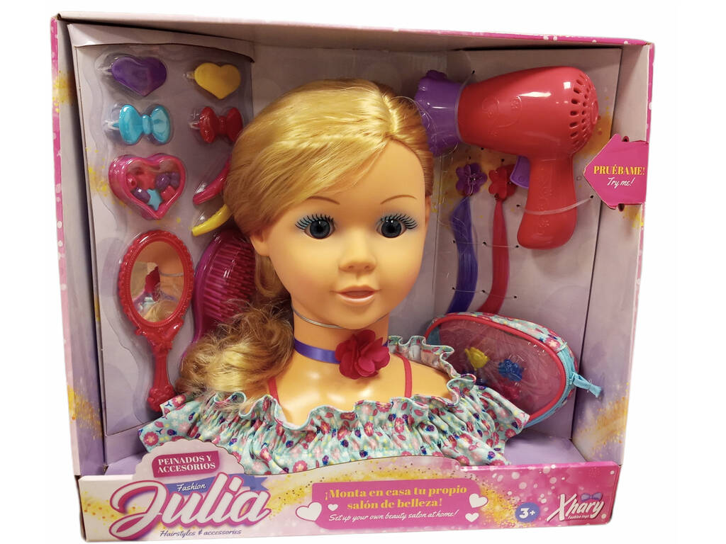 Busto bambola Fashion Julia Acconciature e accessori 