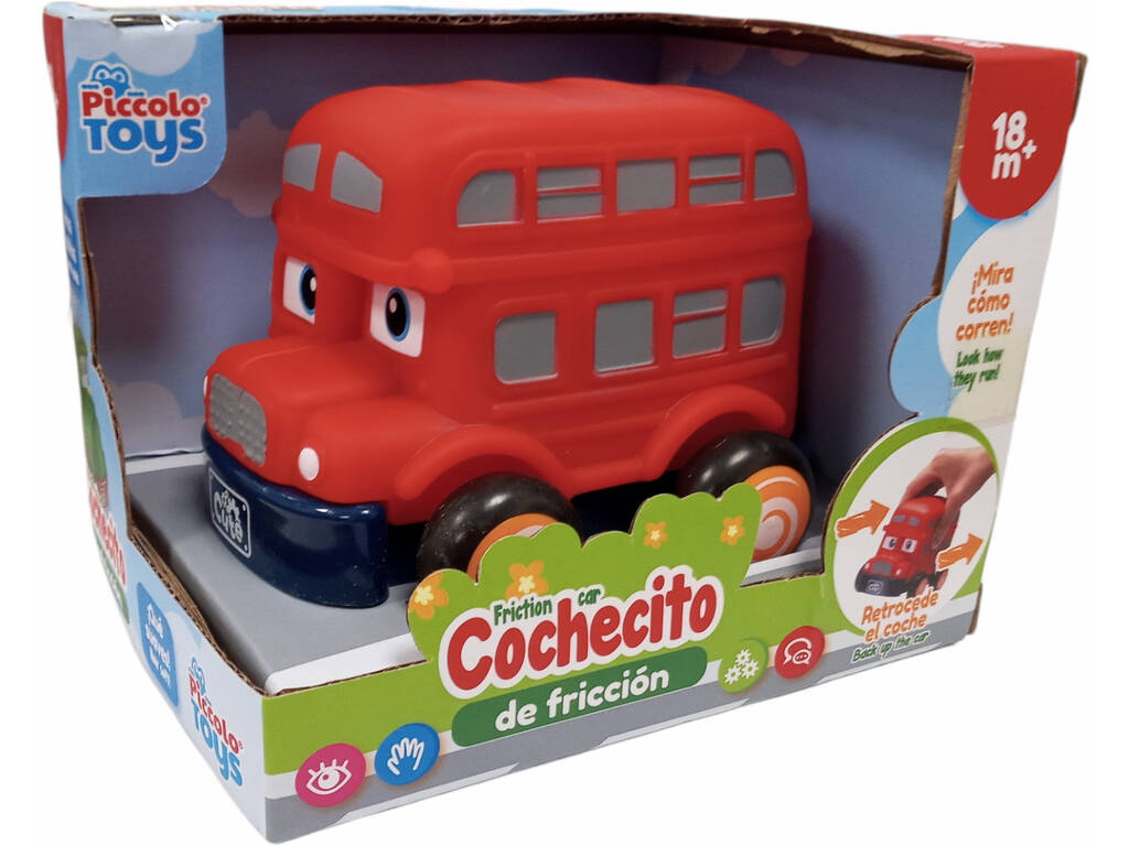 Autobus Infantil Retrofricción Rojo