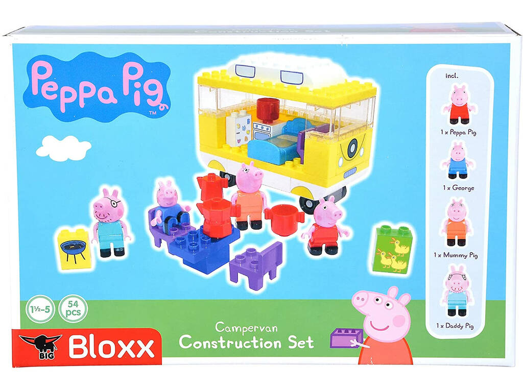 Peppa Pig Camper Van Blocos Construção Set Simba 800057145