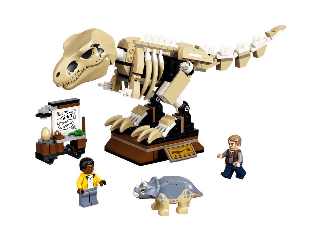 Lego Jurassic World Esposizione del dinosauro T. Rex fossilizzato 76940