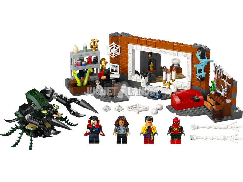 Lego Spiderman dans l'atelier du Sanctuaire 76185