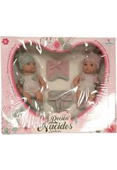 Lot de 2 poupes Baby Sisters 20 cm.