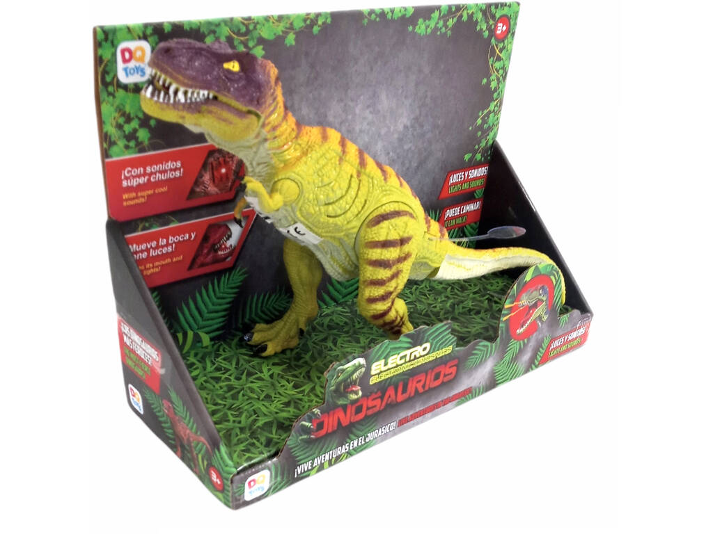 Grüner Tyrannosaurus Rex elektronischer Dinosaurier mit Licht und Geräuschen