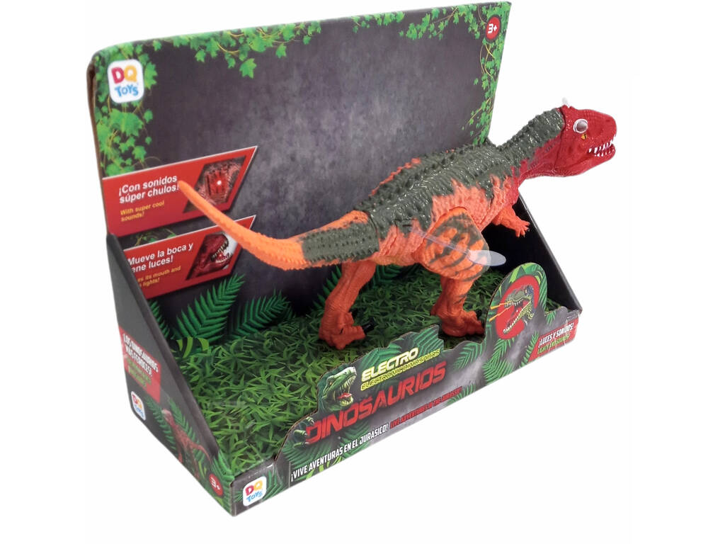 Roter Carnotaurus elektronischer Dinosaurier mit Licht und Geräuschen