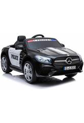 Coche Descapotable Mercedes Benz SL500 Policía Radio Control a Batería 12.V