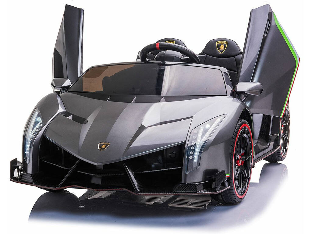 Carro Bateria Lamborghini Veneno Negro Radio Control