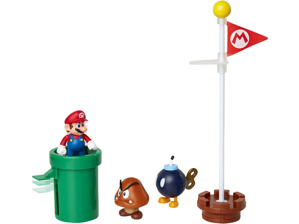 Super Mario Play Set Acorn Plains Jakks 85987-4L