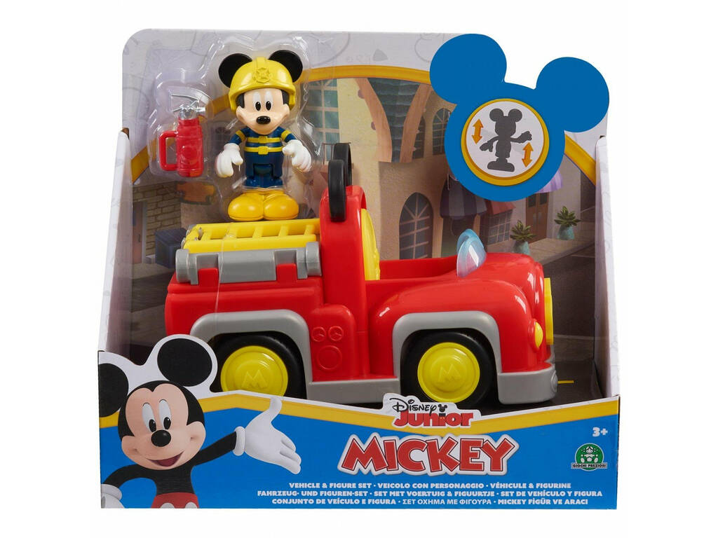 Mickey Truck und Feuerwehrmann Figur Famosa MCC06111