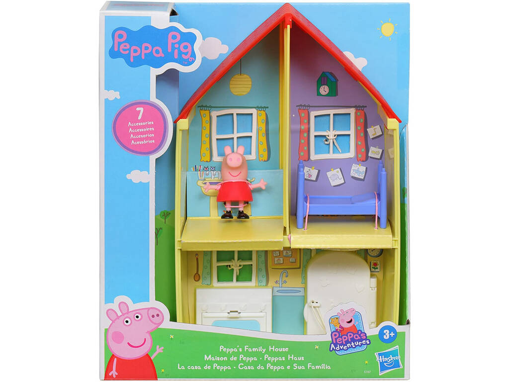 Peppa Pig A Casa de Madeira com Figura e Mobiliário Bandai CO07213 -  Juguetilandia