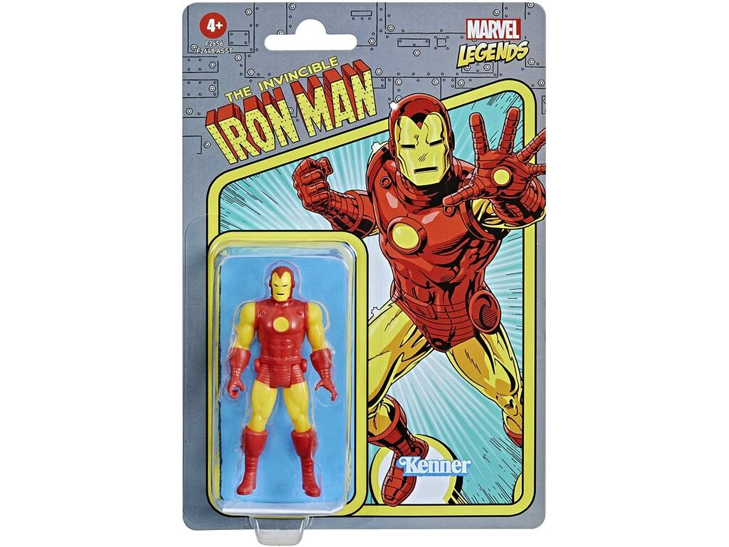 Iron Man Marvel Legends Figura Retro Hasbro F2656