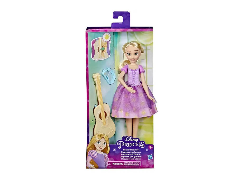 Muñeca Rapunzel y Su Guitarra Aventuras Cotidianas Hasbro F3391