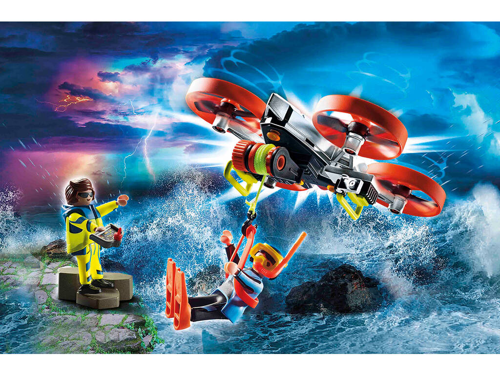 Playmobil Rescate Marítimo Buzo con Dron de Rescate 70143