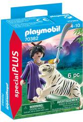 Playmobil Asiatische Kämpferin mit Tiger 70382