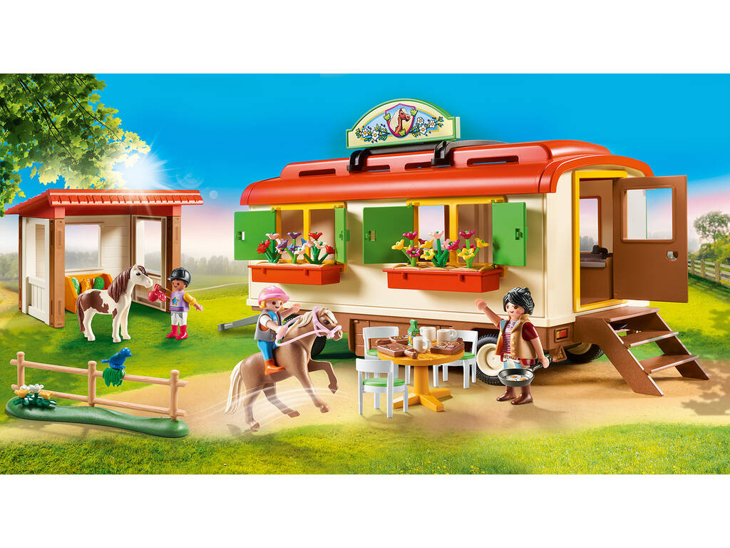 Playmobil Ranch dei Pony con roulotte Playmobil 70510
