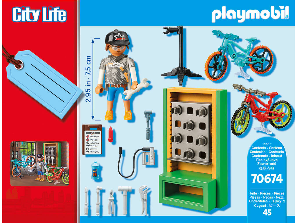 Playmobil Set de Regalo Taller de E-Bicicletas 70674
