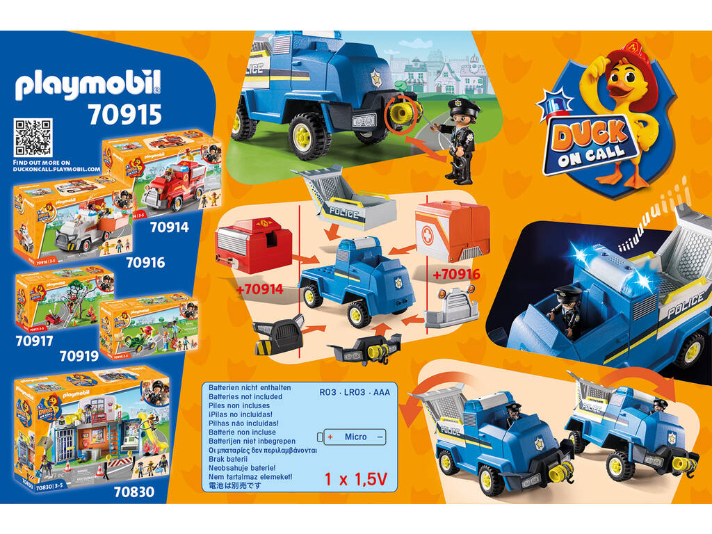 Playmobil D.O.C. Veicolo d'emergenza della polizia 70915