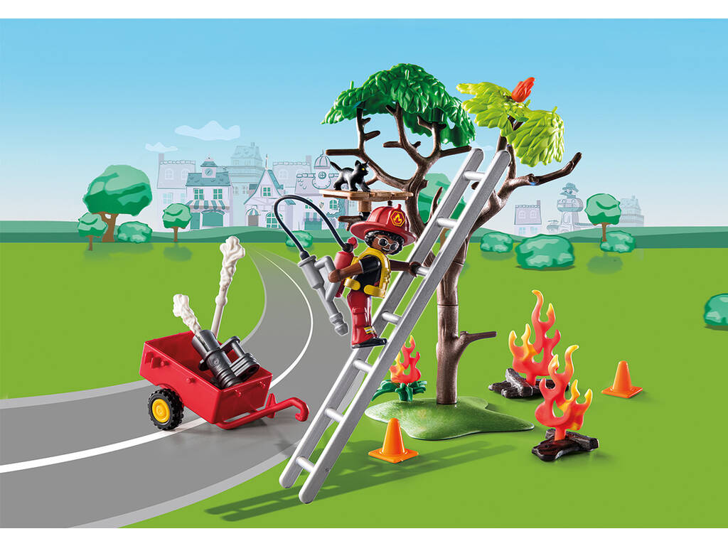 Playmobil Duck On Call Fire Rescue Action Rette die Katze! 70917
