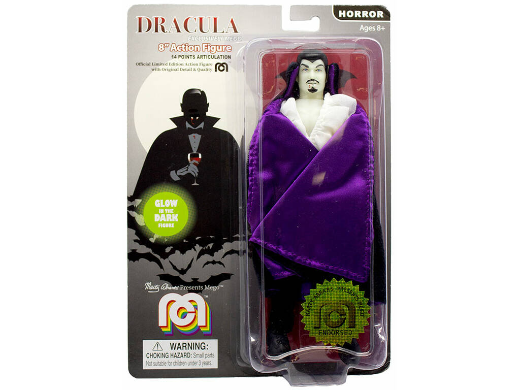 Drácula Brilla en la Oscuridad Figura de Colección Mego Toys 62971