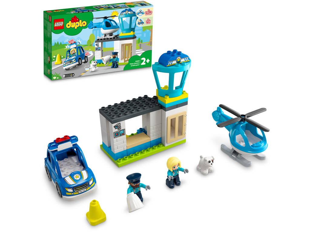 Lego Duplo Poste de police et hélicoptère 10959