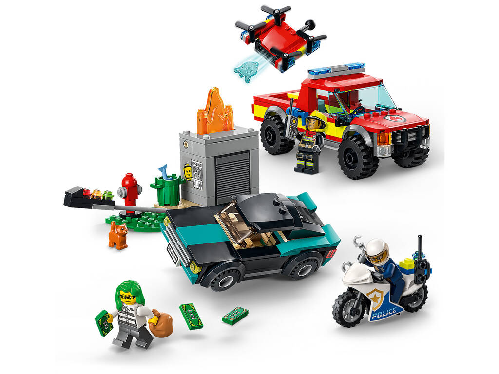 Lego City Fire Rescate de Bomberos y Persecución Policial 60319