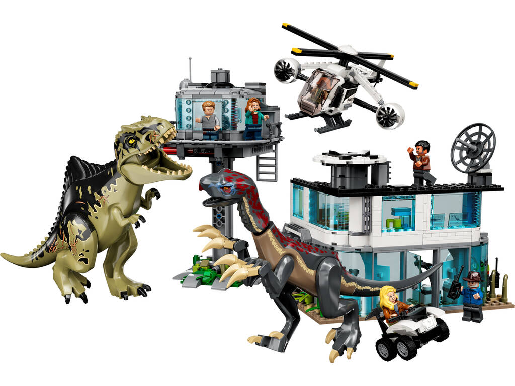 Lego Jurassic World Ataque del Giganotosaurio e o Therizinosaurio 76949