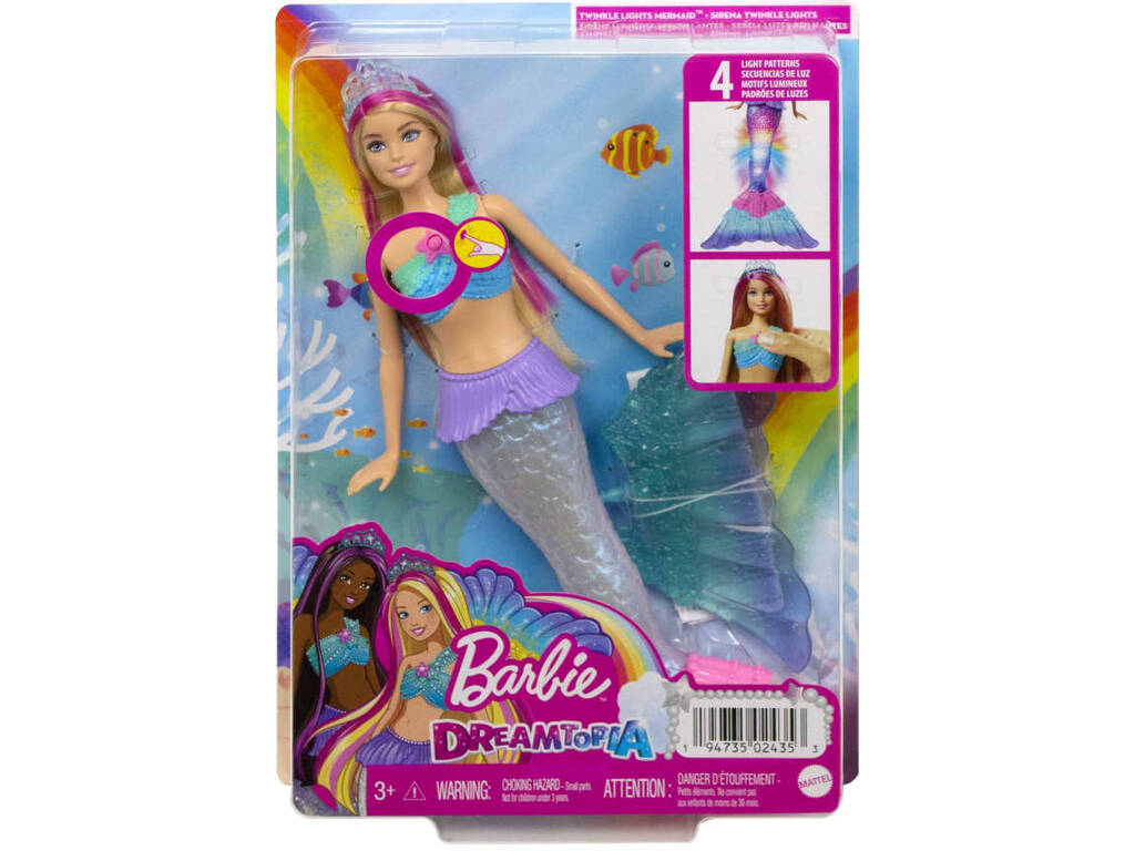 Barbie Sirena Luces Mágicas Mattel HDJ36