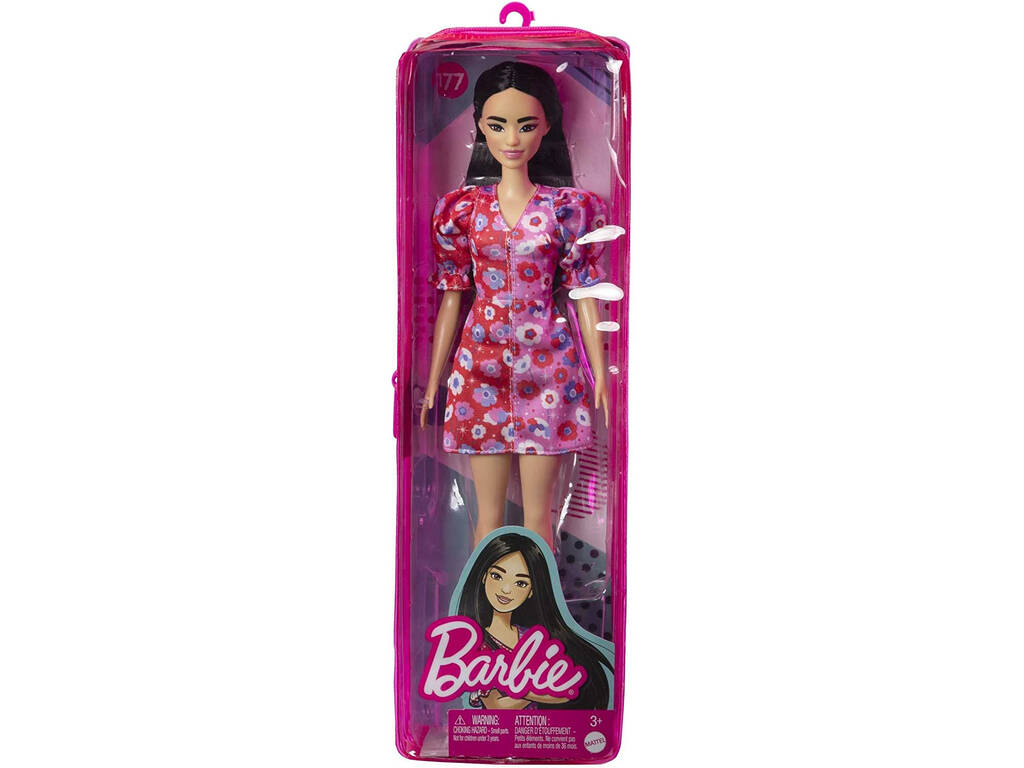 Barbie Fashionista Zweifarbiges Blumenkleid Mattel HBV11