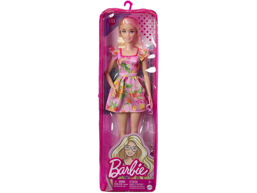 Barbie Fashionista Fruchtkleid Mattel HBV15