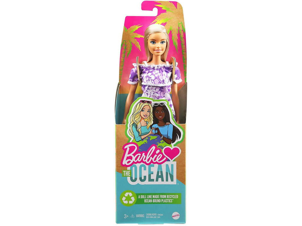 Barbie Loves The Ocean Robe violette à fleurs Mattel GRB36
