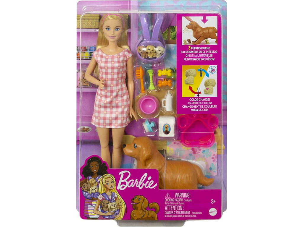 Bambola Barbie Cuccioli appena nati Mattel HCK75