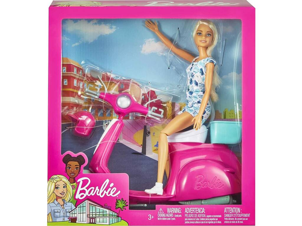 Barbie et Son Scooter Mattel GBK85