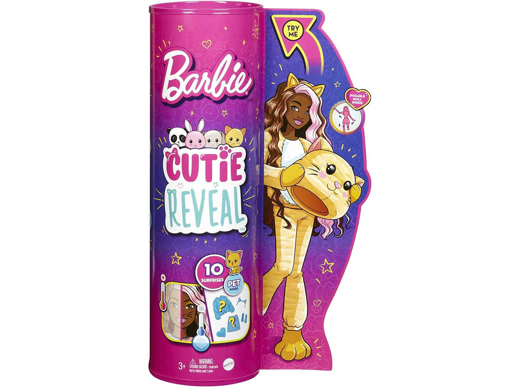 Barbie Cutie Reveal Boneca Gatinho Mattel HHG20