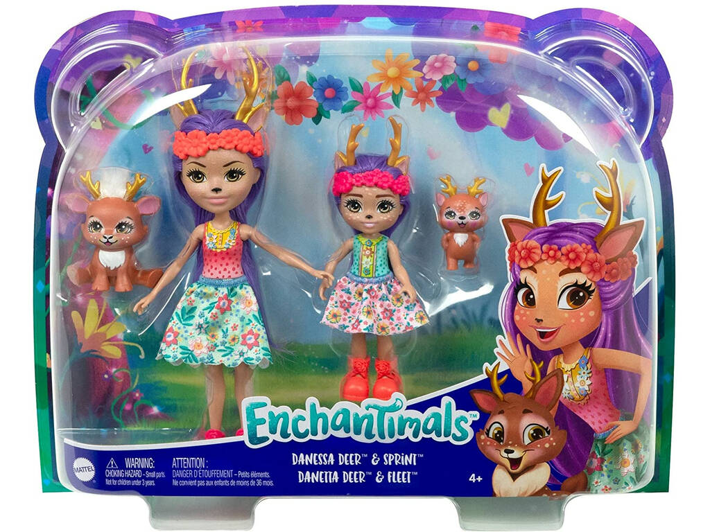 Enchantimals Sorelle Danessa e Danetta Deer Mattel HCF80