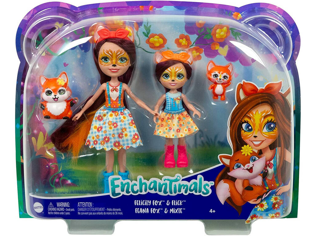 Enchantimals Irmãs Felicity e Feana Fox Mattel HCF81