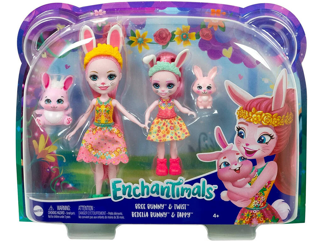 Enchantimals Sorelle Bree e Bedelia Bunny Mattel HCF84